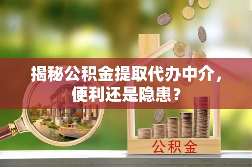 藤县揭秘公积金提取代办中介，便利还是隐患？