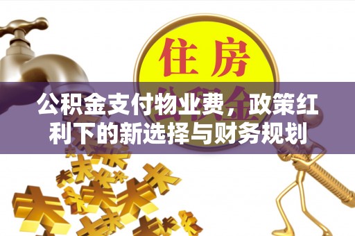 藤县公积金支付物业费，政策红利下的新选择与财务规划