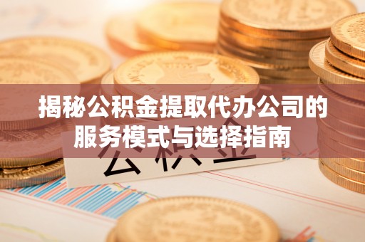 藤县揭秘公积金提取代办公司的服务模式与选择指南